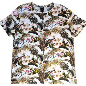 H&M tropical bird print men's tee size L
